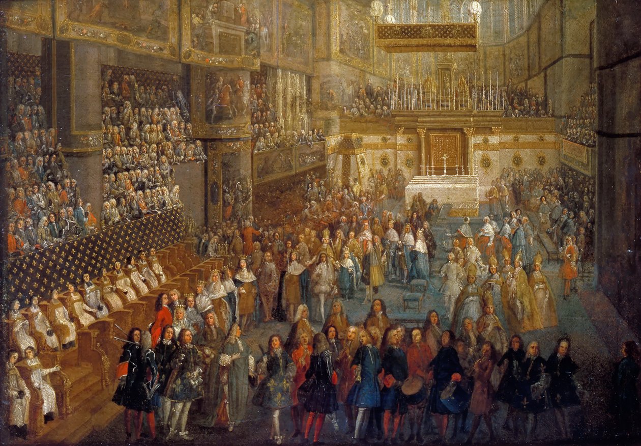 Le couronnement de Louis XV à la cathédrale de Reims, 25 octobre 1722 - Pierre Denis II Martin
