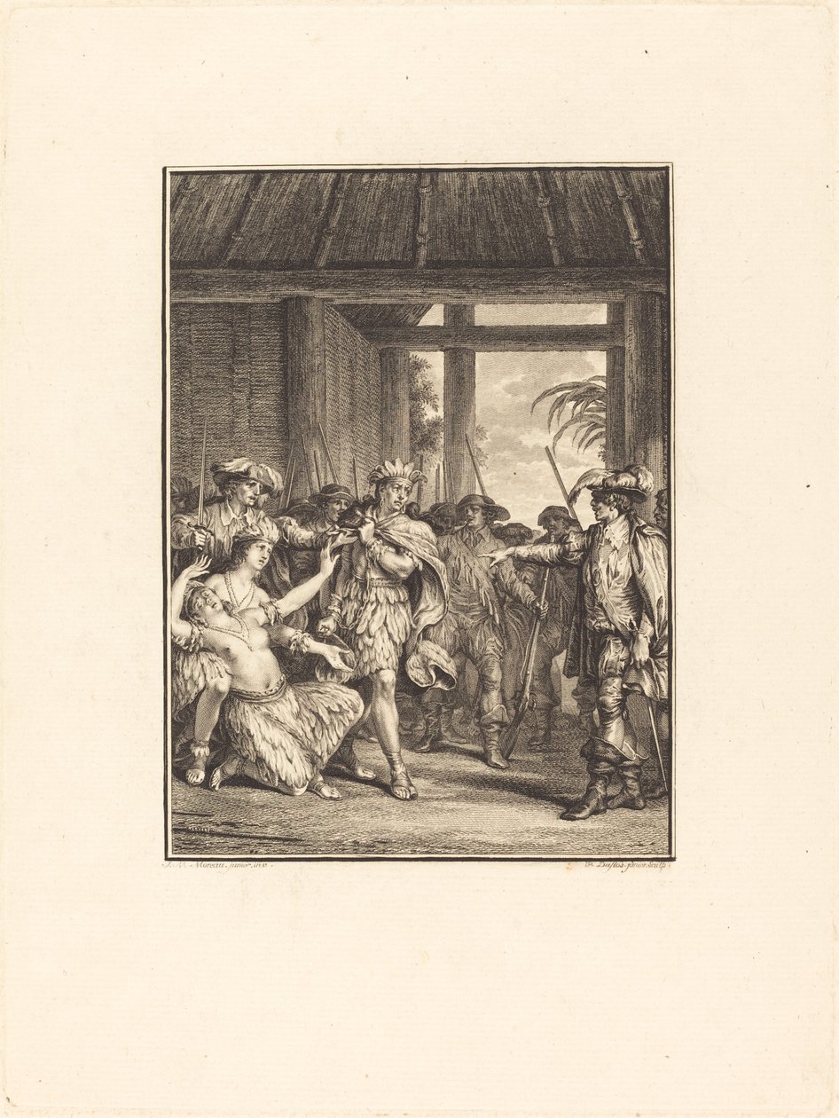 La découverte du nouveau monde - Pierre Duflos after Jean Michel Moreau