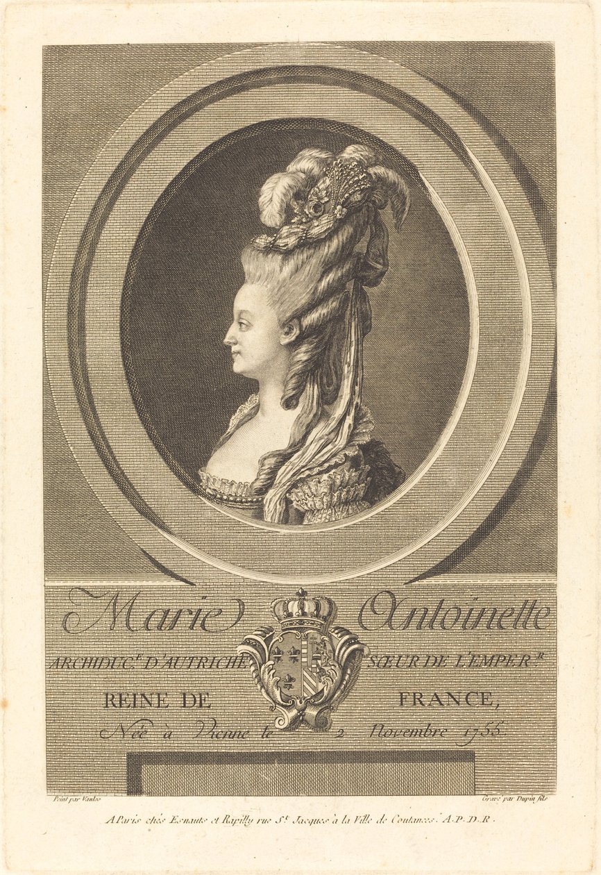 Marie-Antoinette - Pierre Dupin II after Carle Van Loo