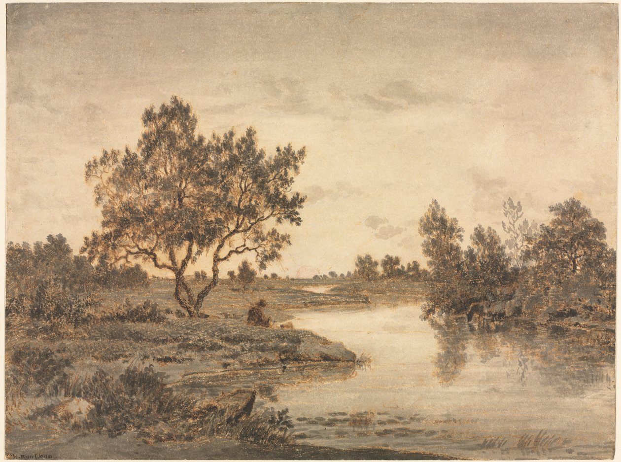 Le Pêcheur, vers 1840-45 - Pierre Etienne Theodore Rousseau