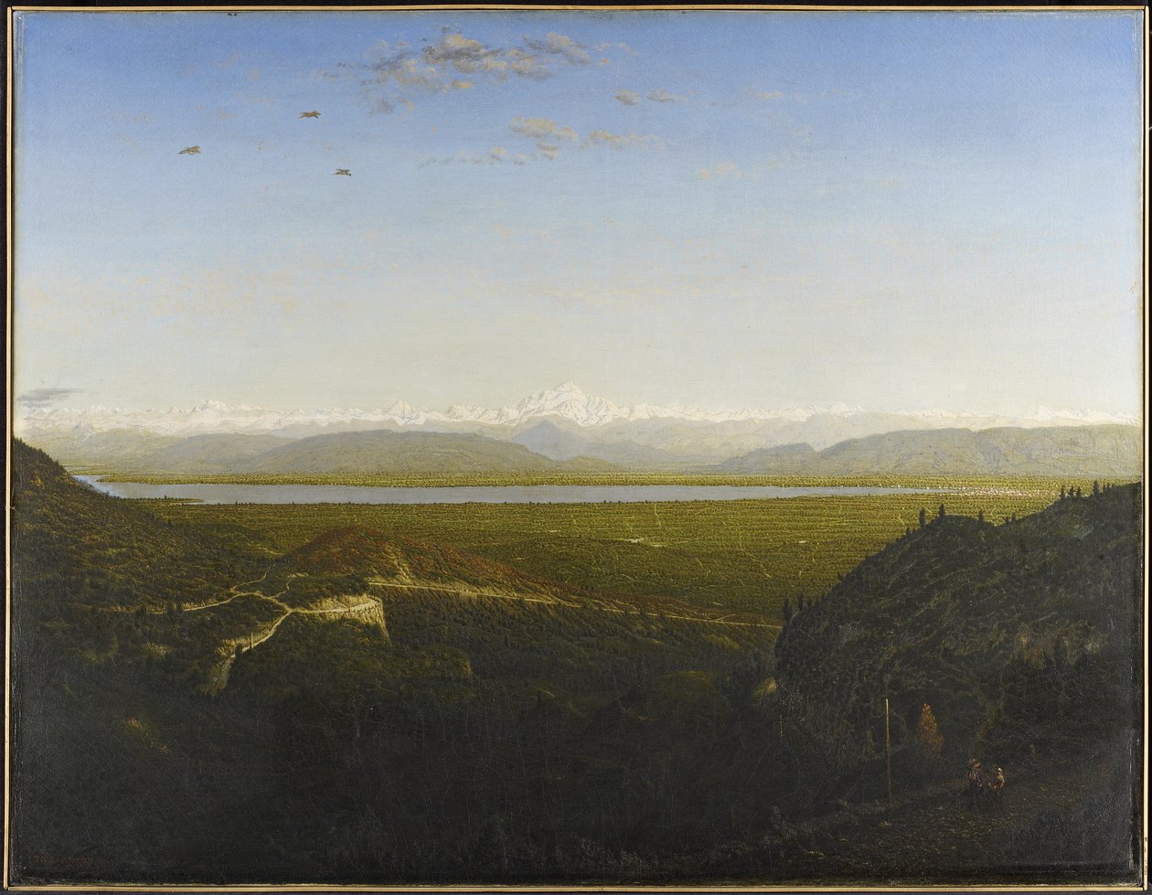 Vue du Mont Blanc, vue de La Faucille, vers 1865 - Pierre Etienne Theodore Rousseau