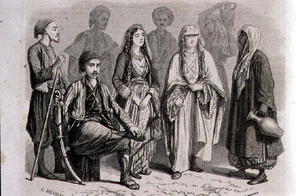 Costume anatolien dans les années 1860, gravé par Stephane Pannemaker - Pierre Eugene (after) Grandsire