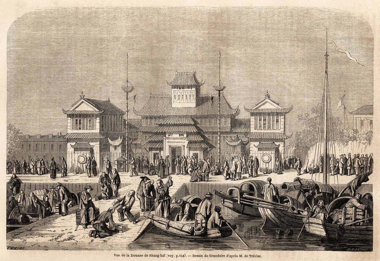 Le bâtiment des douanes de Shanghai - Pierre Eugene Grandsire