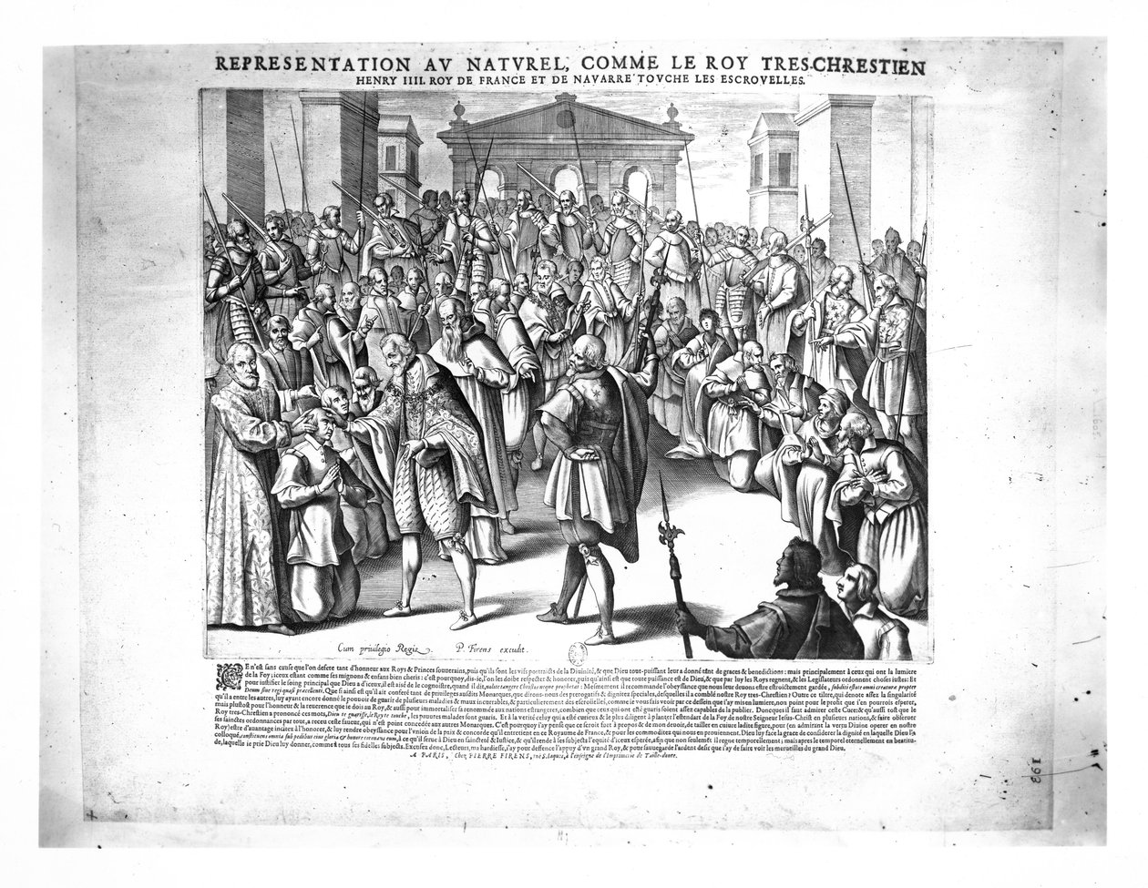 Henri IV (1553-1610) guérissant les malades de la scrofule - Pierre Firens