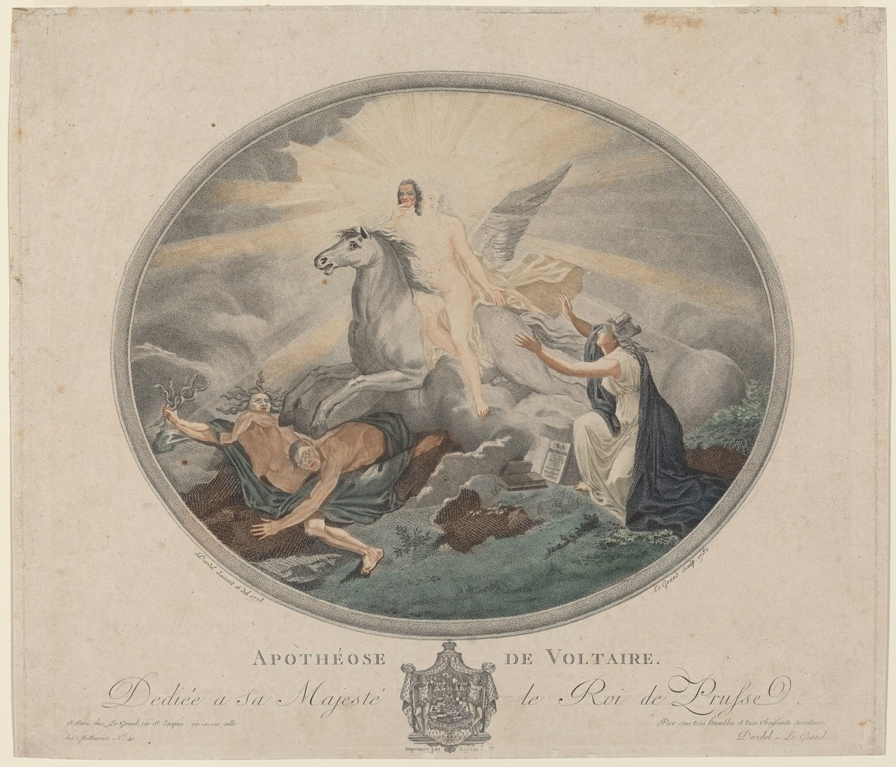 Apothéose de Voltaire - Pierre François Legrand, after Robert Guillaume Dardel