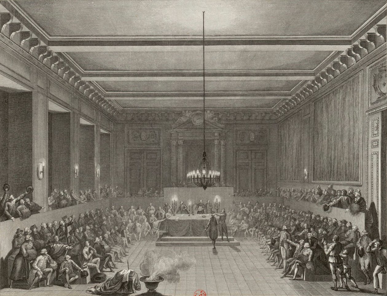La Commune de Paris décerne une épée et une couronne civique à C.J.W. Nesham, anglais le 15 janvier 1790 - Pierre Gabriel Berthault
