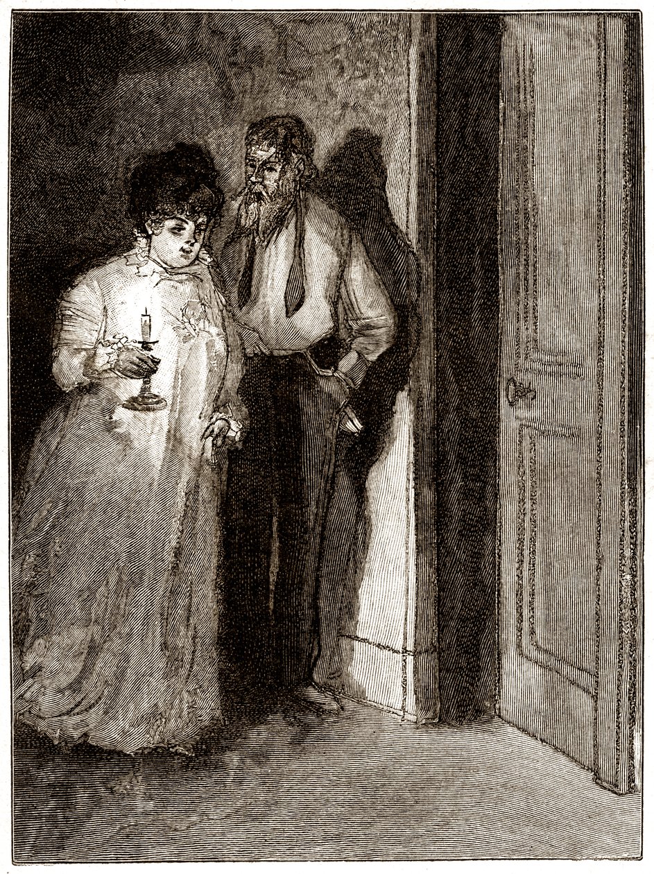 "Boule de Suif": Elisabeth Rousset refuse de coucher avec Cornudet, debut 20eme siecle (illustration) - Pierre Georges Jeanniot
