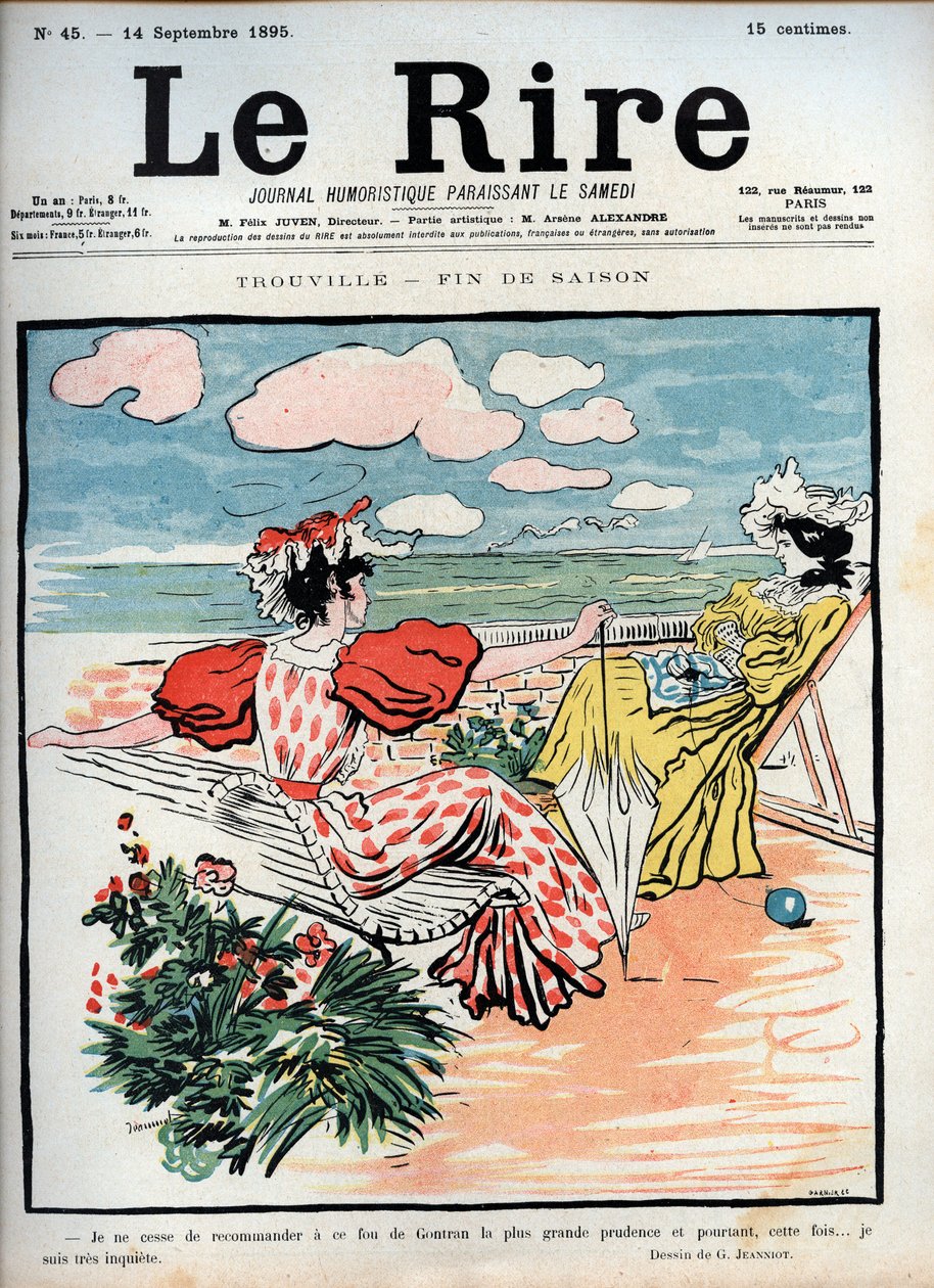 Trouville fin de saison - dessin de Pierre Georges Jeanniot (1848-1934) - Pierre Georges Jeanniot