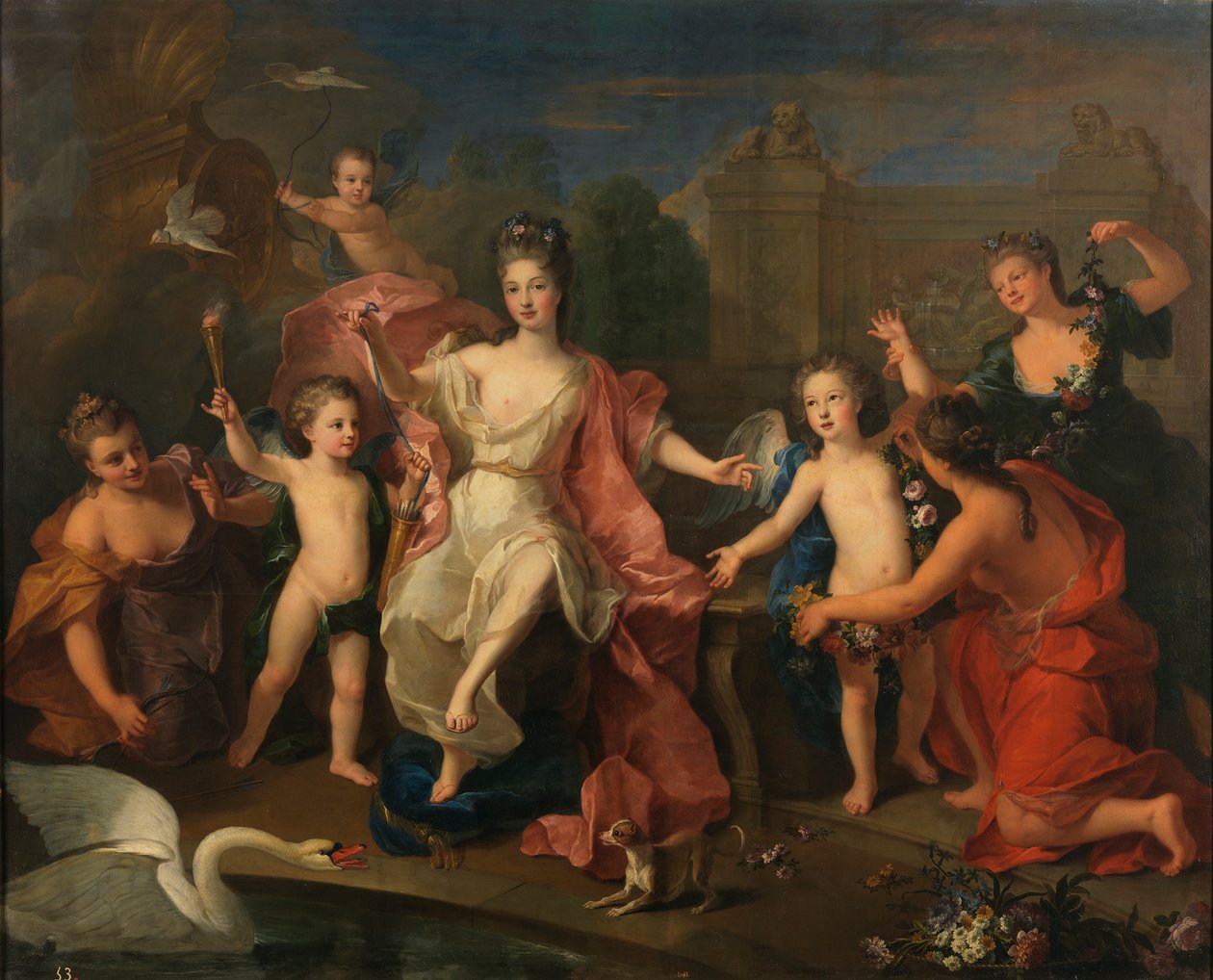 Espagnol :  María Adelaida de Saboya, duquesa de Borgoña con sus hijos La duchesse de Bourgogne avec ses deux fils, les ducs de Bretagne et d