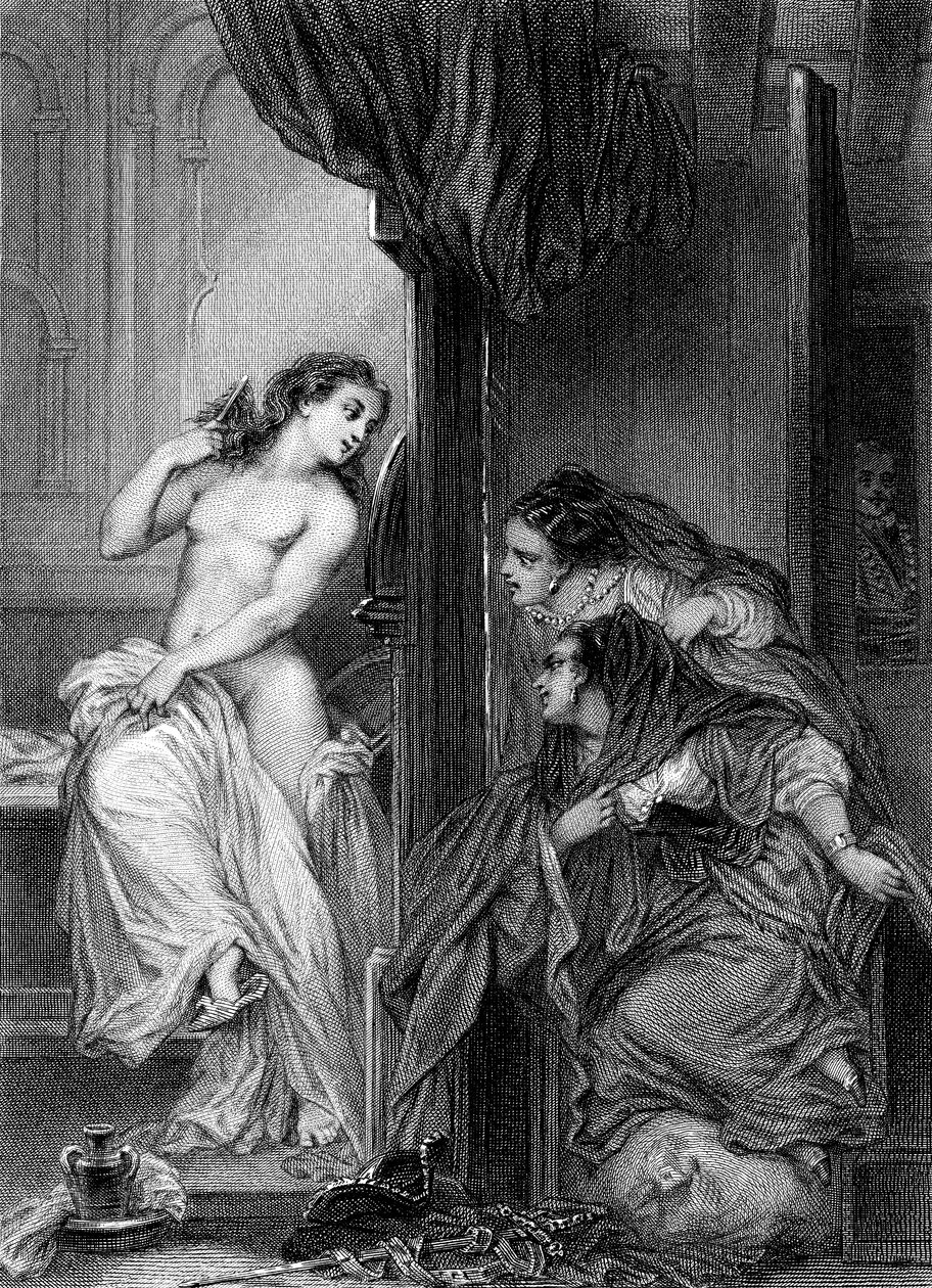 Le conte de Jenni, par Voltaire - Pierre Gustave Eugene (1817 82) Staal