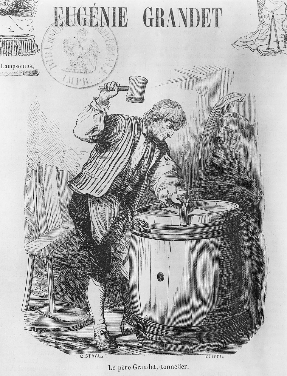 Père Grandet, le tonnelier, illustration de 