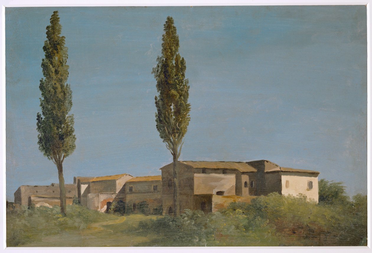 Fabrique a la villa Farnese: les deux peupliers … - Pierre Henri de Valenciennes