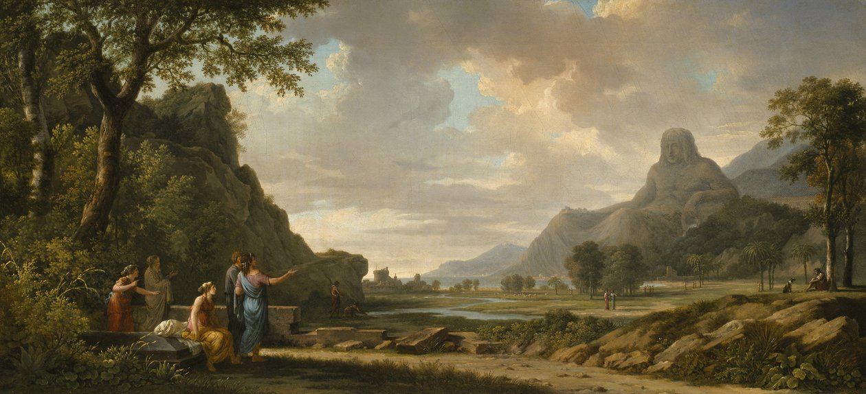 Mont Athos sculpté en monument à Alexandre le Grand, 1796 - Pierre Henri de Valenciennes