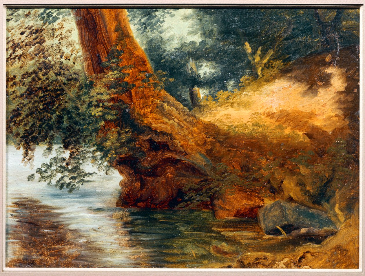 Sur la rive du lac de Nemi - On the lakefront of lake Nemi ... - Pierre Henri de Valenciennes