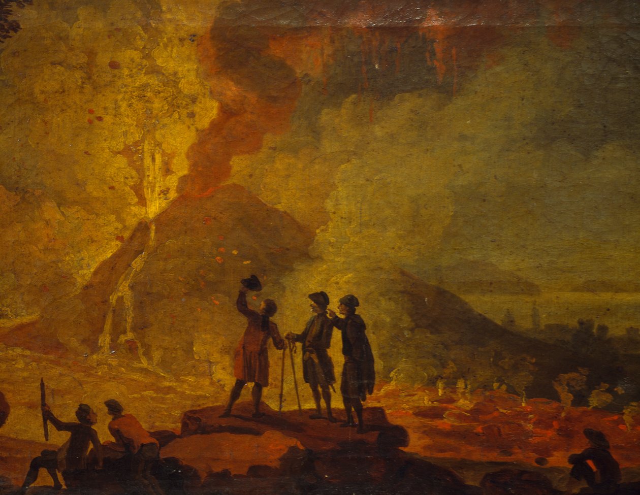 (détail) Éruption du Vésuve, par Pierre-Jacques Volaire - Pierre Jacques Volaire