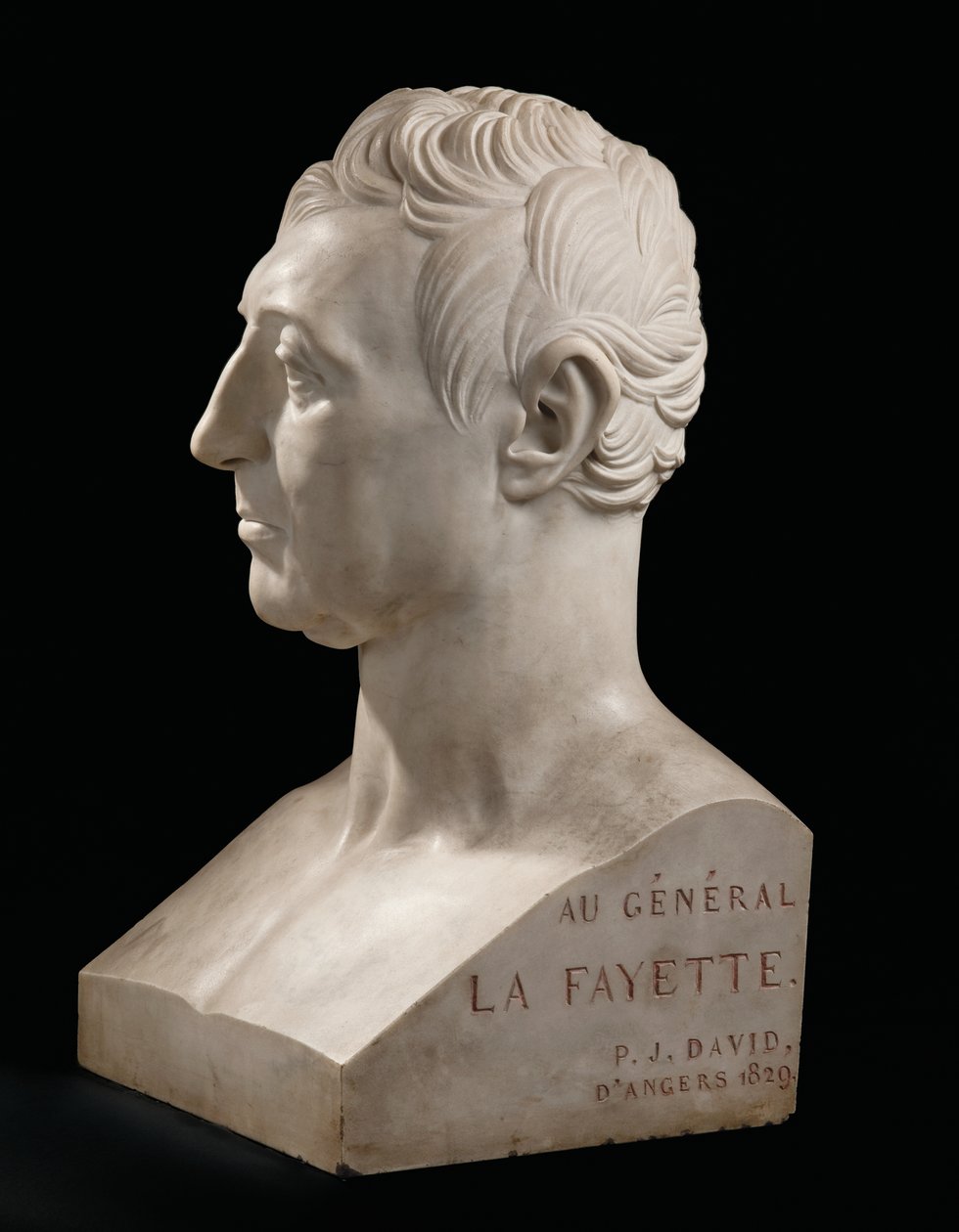 Buste de Marie-Joseph-Gilbert du Motier, marquis de La Fayette - Pierre Jean David dAngers