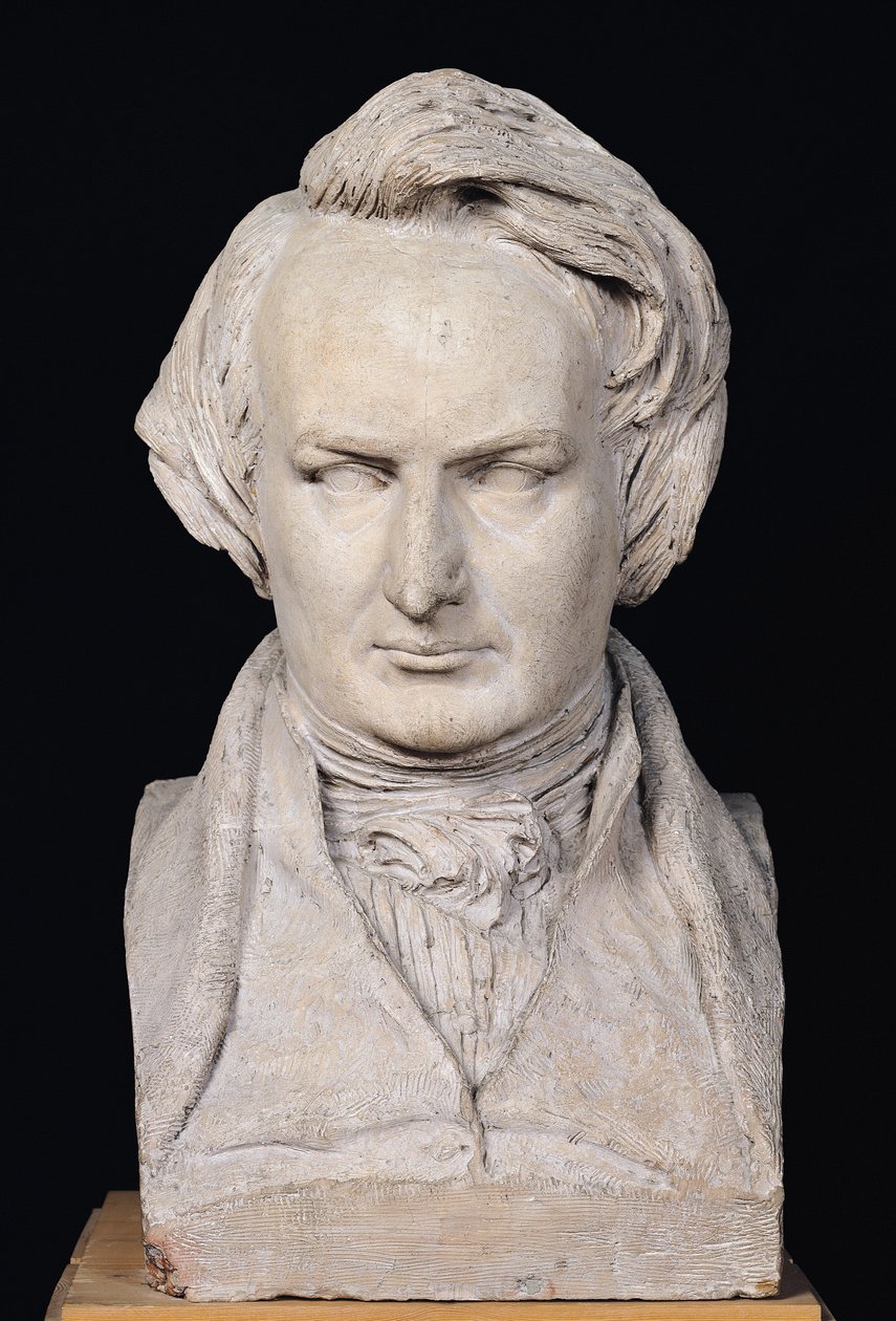 Buste de Victor Hugo (1802-85) âgé de 35 ans, 1837 - Pierre Jean David d