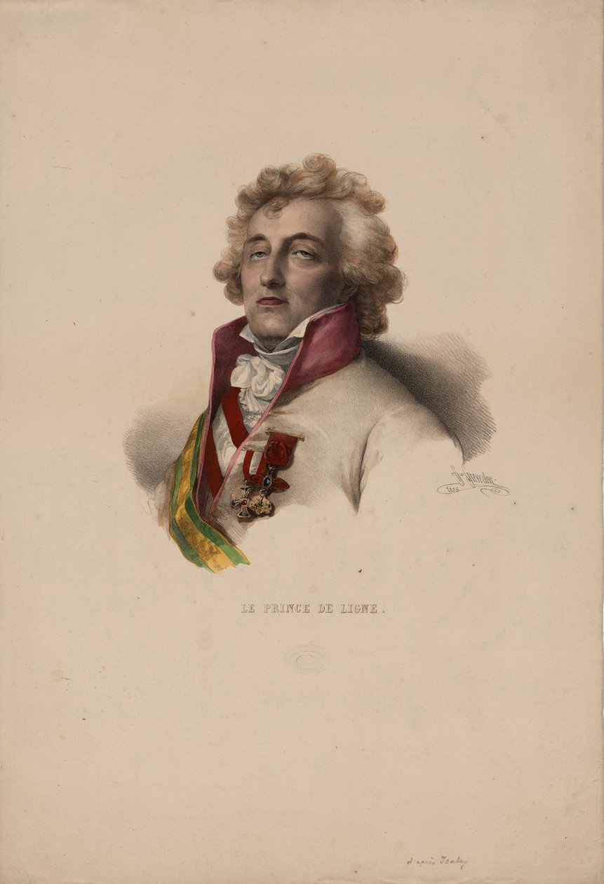 Portrait de Charles-Joseph, Prince de Ligne 1735-1814, 1825 - Pierre Louis Henri Grevedon