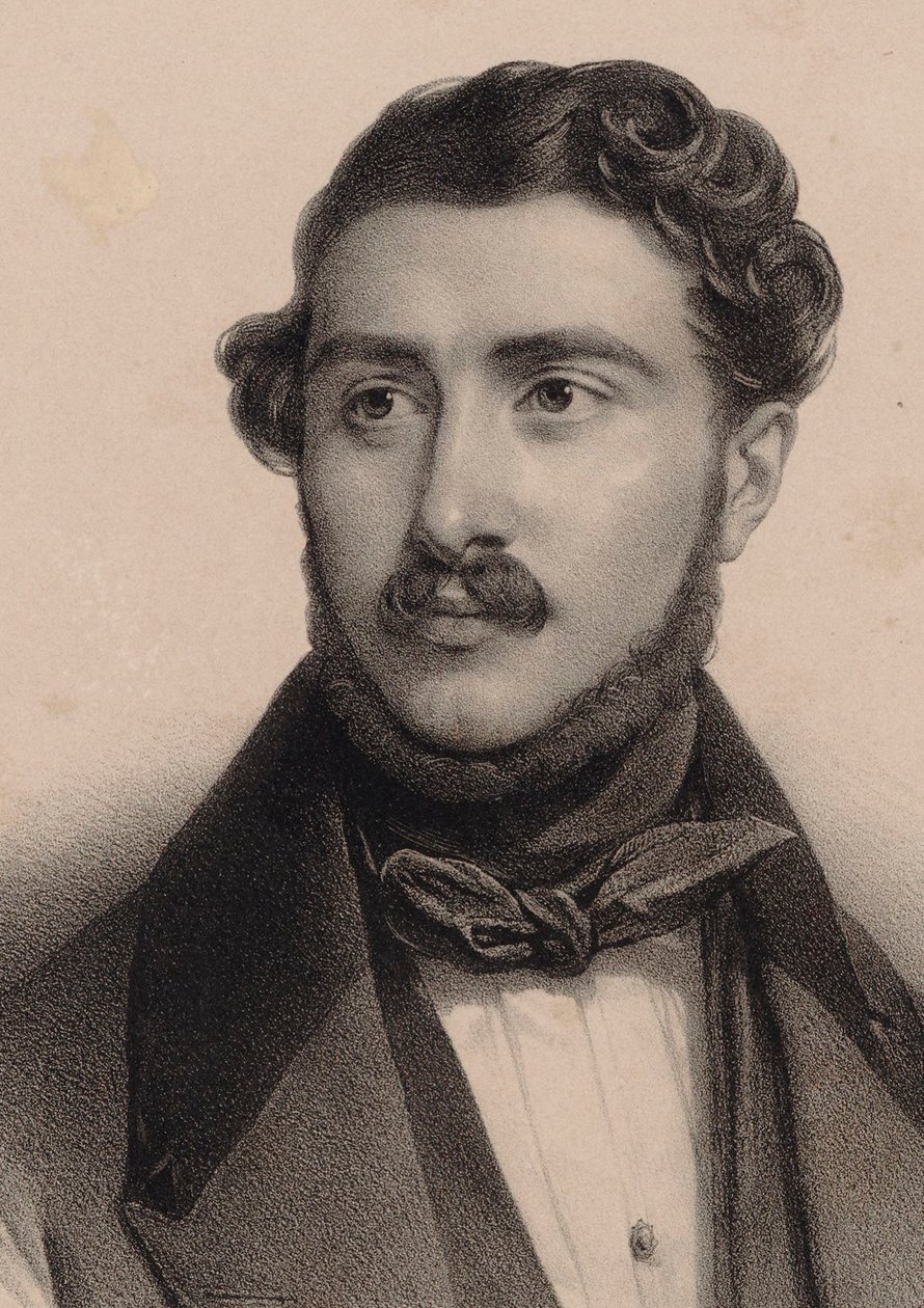 Portrait du compositeur Théodore Labarre - Pierre Louis Henri Grevedon