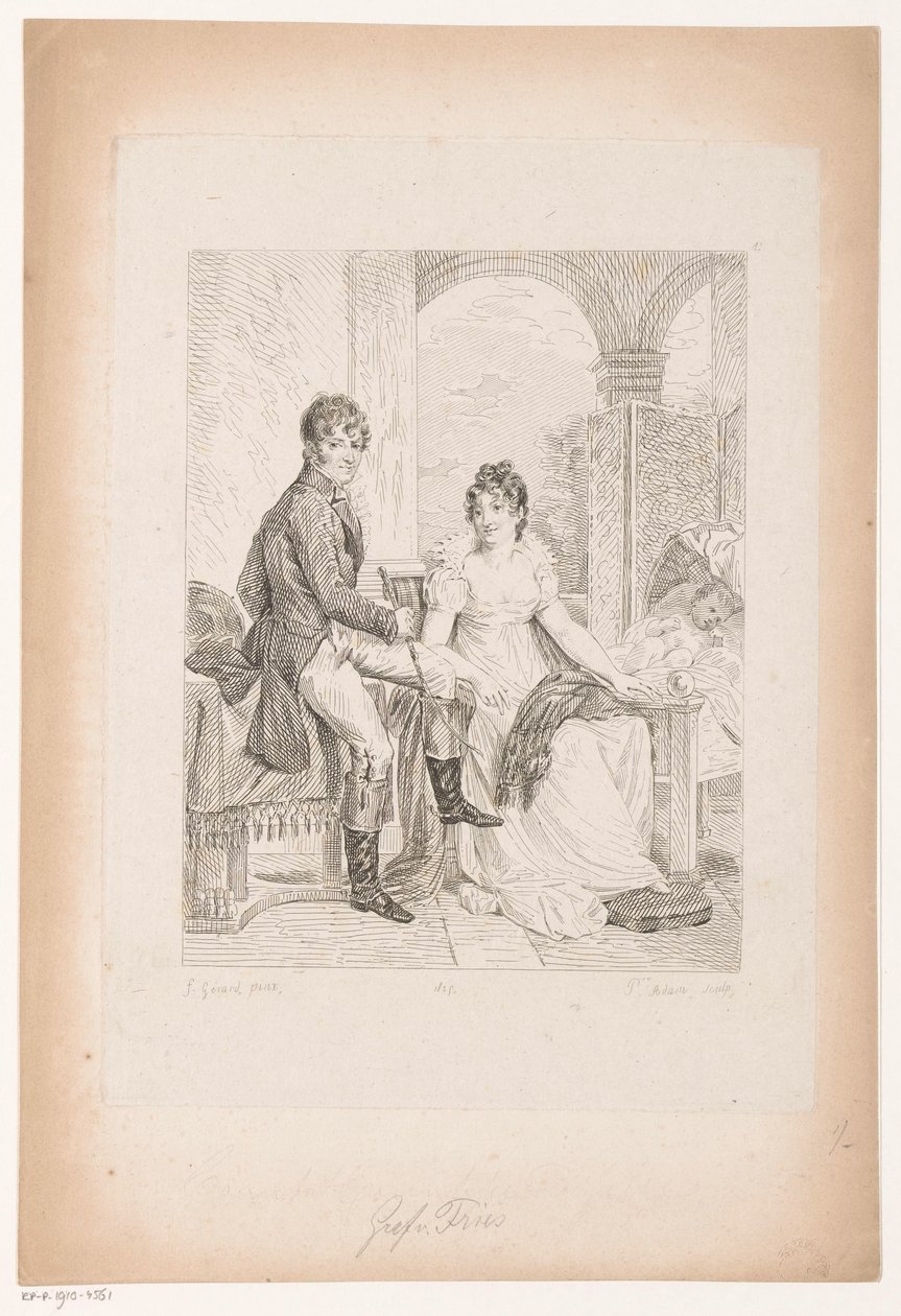 Portrait de Moritz von Fries et sa femme - Pierre Michel Adam