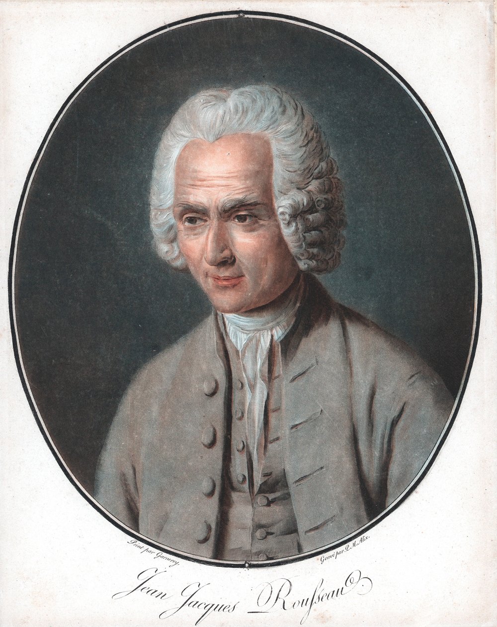 Jean-Jacques Rousseau, philosophe politique français, 1712-78 - Pierre Michel Alix