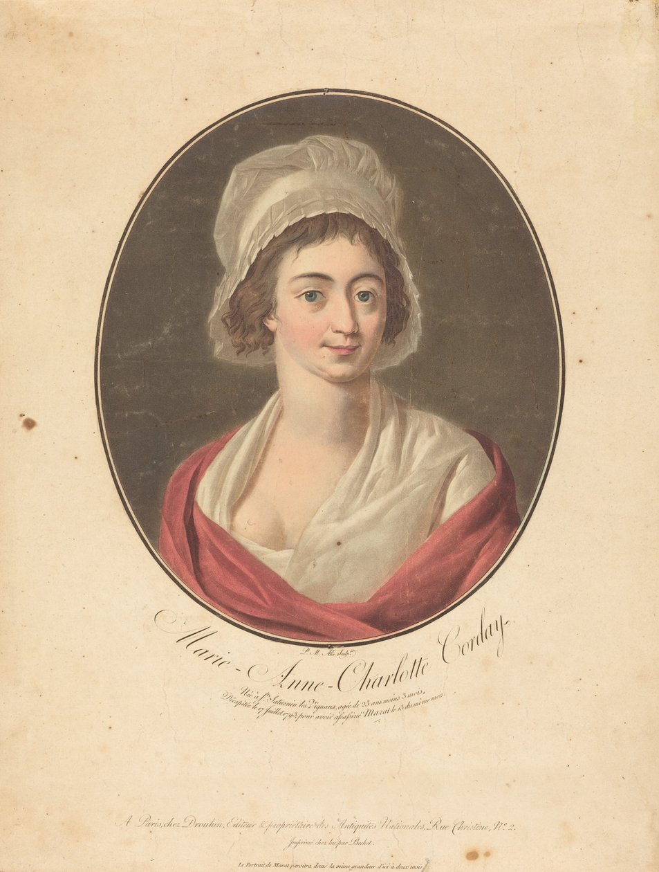 Charlotte Corday - Pierre Michel Alix after Jean François Garnerey