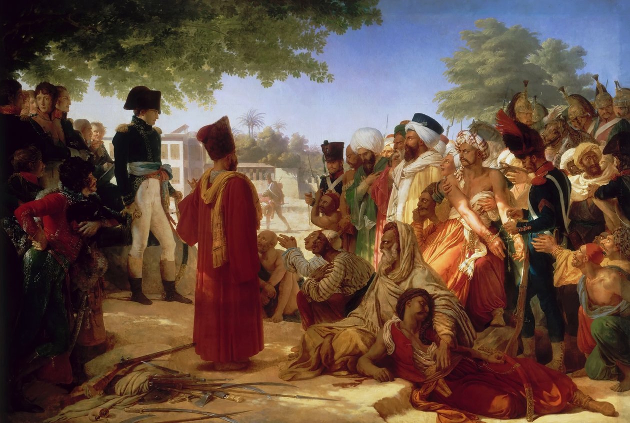 Français :  Bonaparte fait grâce aux revolutes du Caire 23. Octobre 1798 Napoléon Bonaparte fait grâce aux rebelles au Caire, 23 octobre 1798 - Pierre Narcisse Guerin
