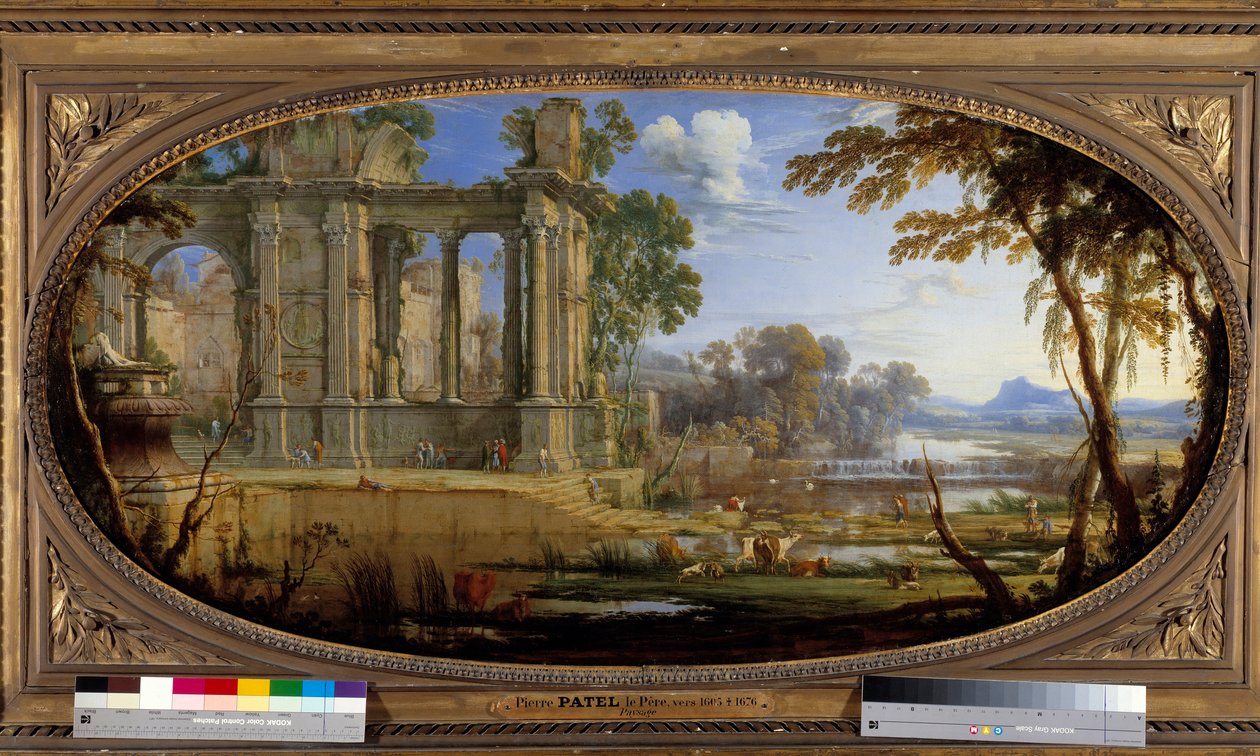 Paysage composé avec des ruines antiques - Pierre Patel