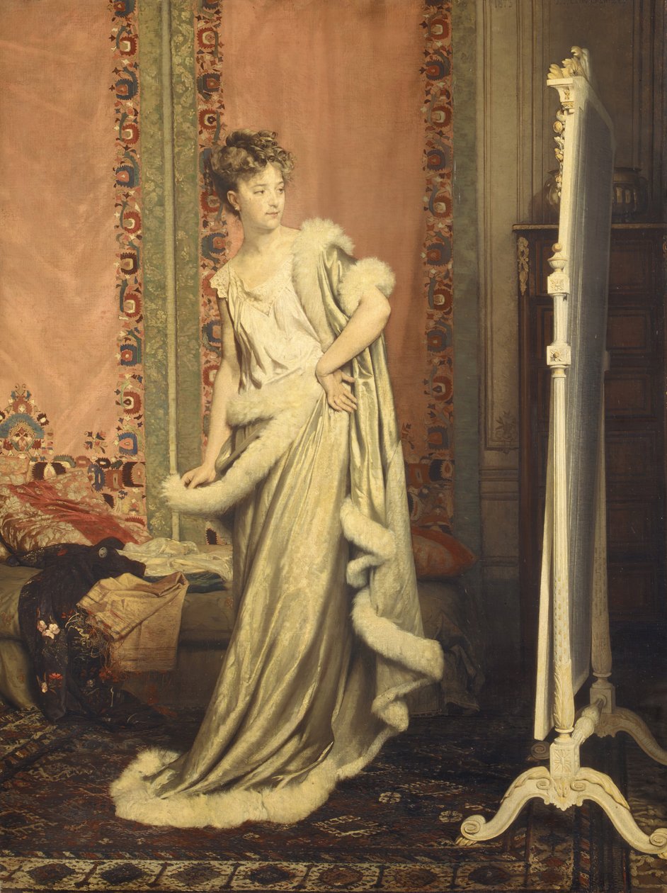 Devant le miroir, 1873 - Pierre Paul Lêon Glaize
