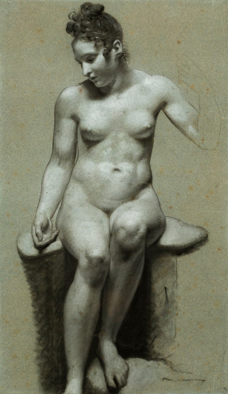Femme nue assise - Pierre Paul Prudhon