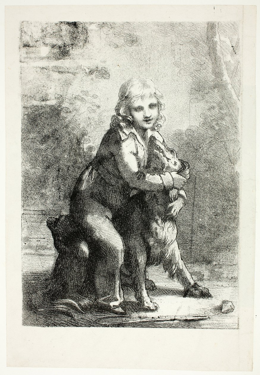 Enfant avec chien - Pierre Paul Prud