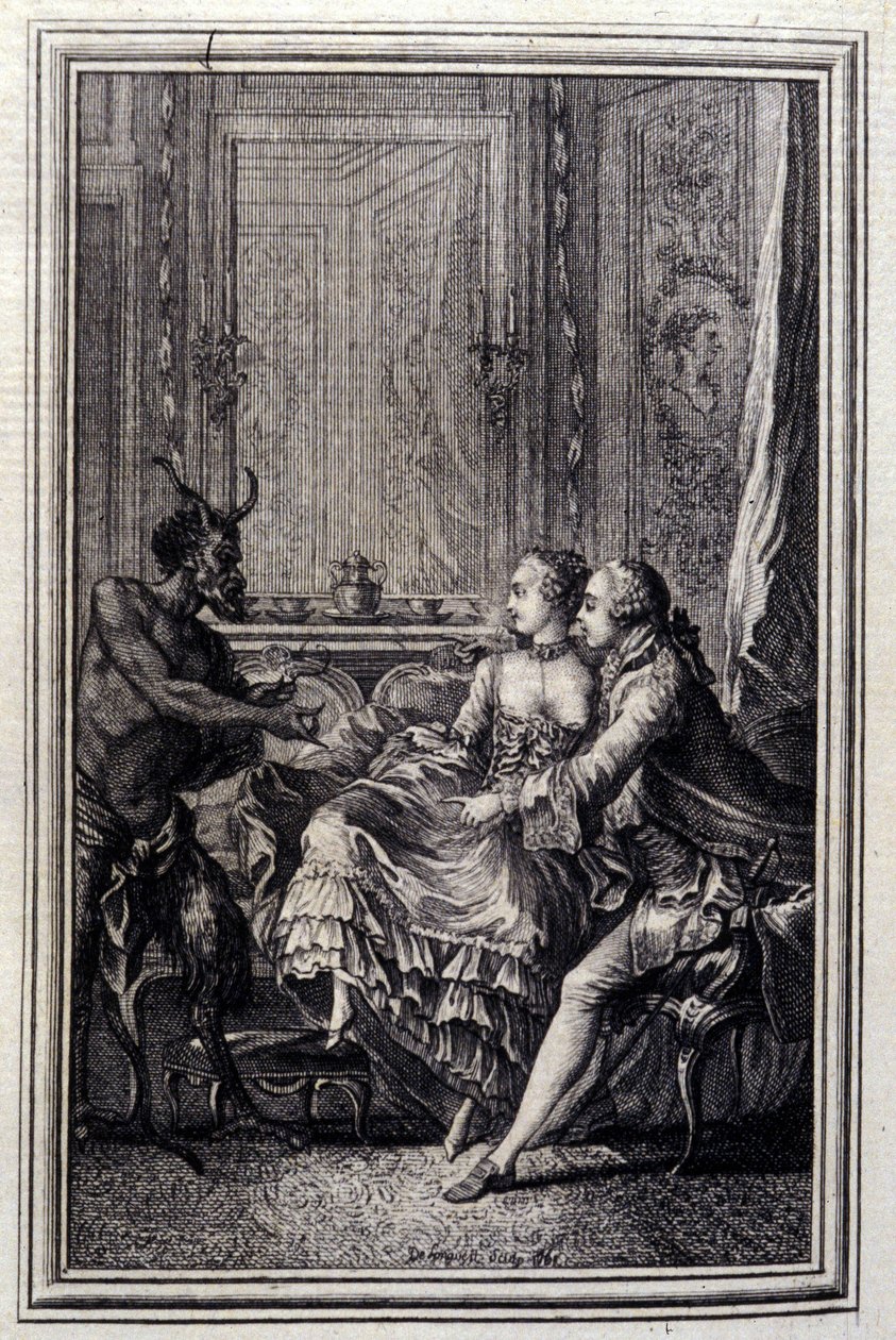 La Chose impossible - dans « Contes et nouvelles en vers » de Jean La Fontaine. 1776. Illustration de P.P. Choffard. - Pierre Philippe Choffard