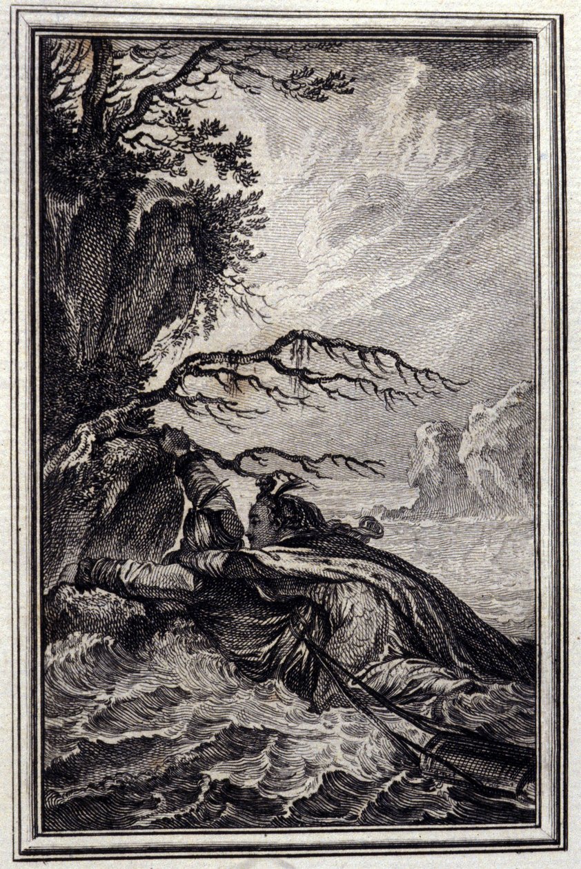 La fiancée du roi de Garbe - dans « Contes et nouvelles en vers » par Jean de La Fontaine. 1776. Illustration de P.P. Choffard - Pierre Philippe Choffard
