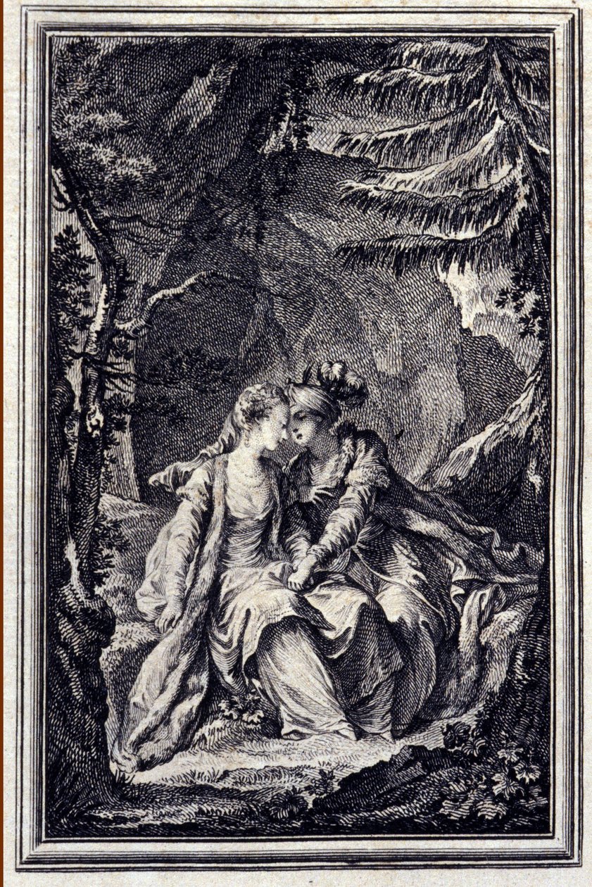 La fiancée du roi de Garbe - dans « Contes et nouvelles en vers » de Jean La Fontaine. 1776. Illustration de P.P. Choffard. - Pierre Philippe Choffard