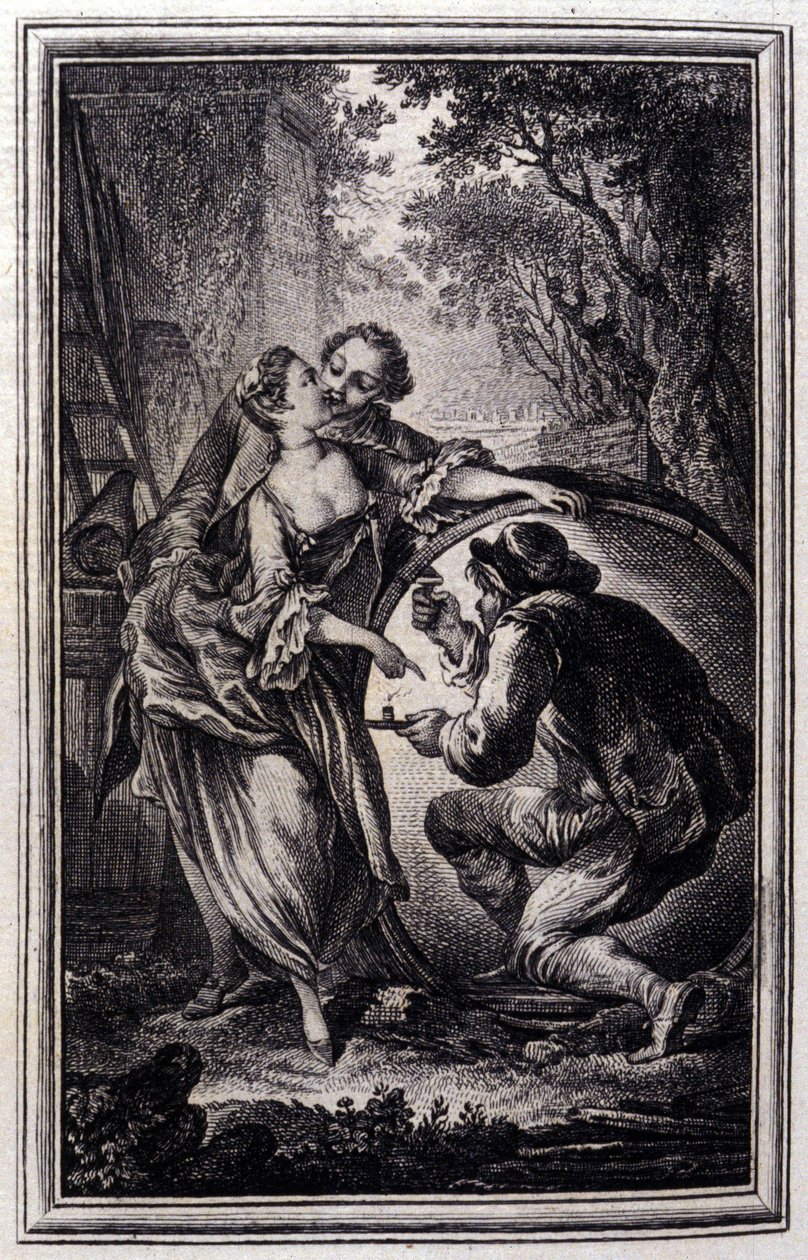 Le Cuvier - dans Contes et nouvelles en vers de Jean La Fontaine. 1776. Illustration de P.P. Choffard. - Pierre Philippe Choffard