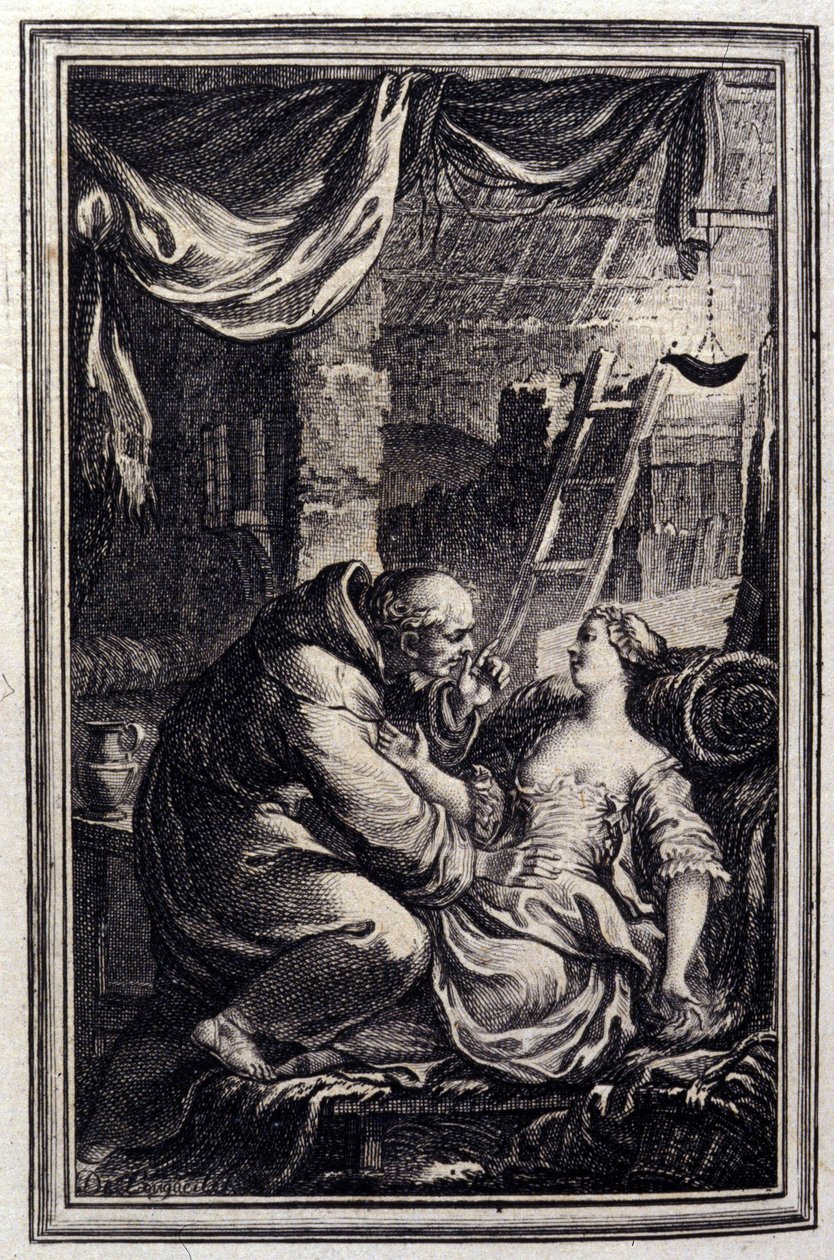 Le Diable en enfer - dans « Contes et nouvelles en vers » de Jean La Fontaine. 1776. Illustration de P.P. Choffard. - Pierre Philippe Choffard