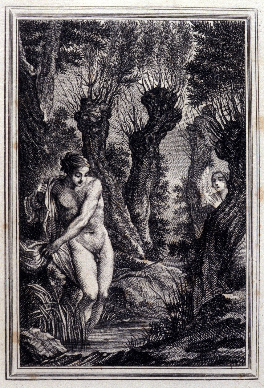 Le cas de conscience - dans « Contes et nouvelles en vers » de Jean La Fontaine. 1776. Illustration de P.P. Choffard. - Pierre Philippe Choffard