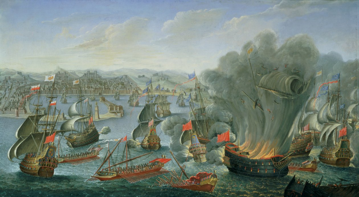 Bataille navale avec la flotte espagnole - Pierre Puget