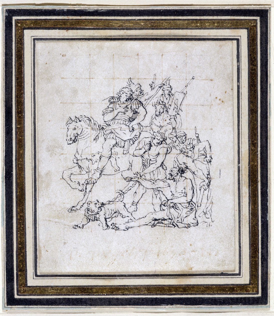 Dessin préparatoire de Pierre Puget pour « Alexandre et Diogène » - Pierre Puget