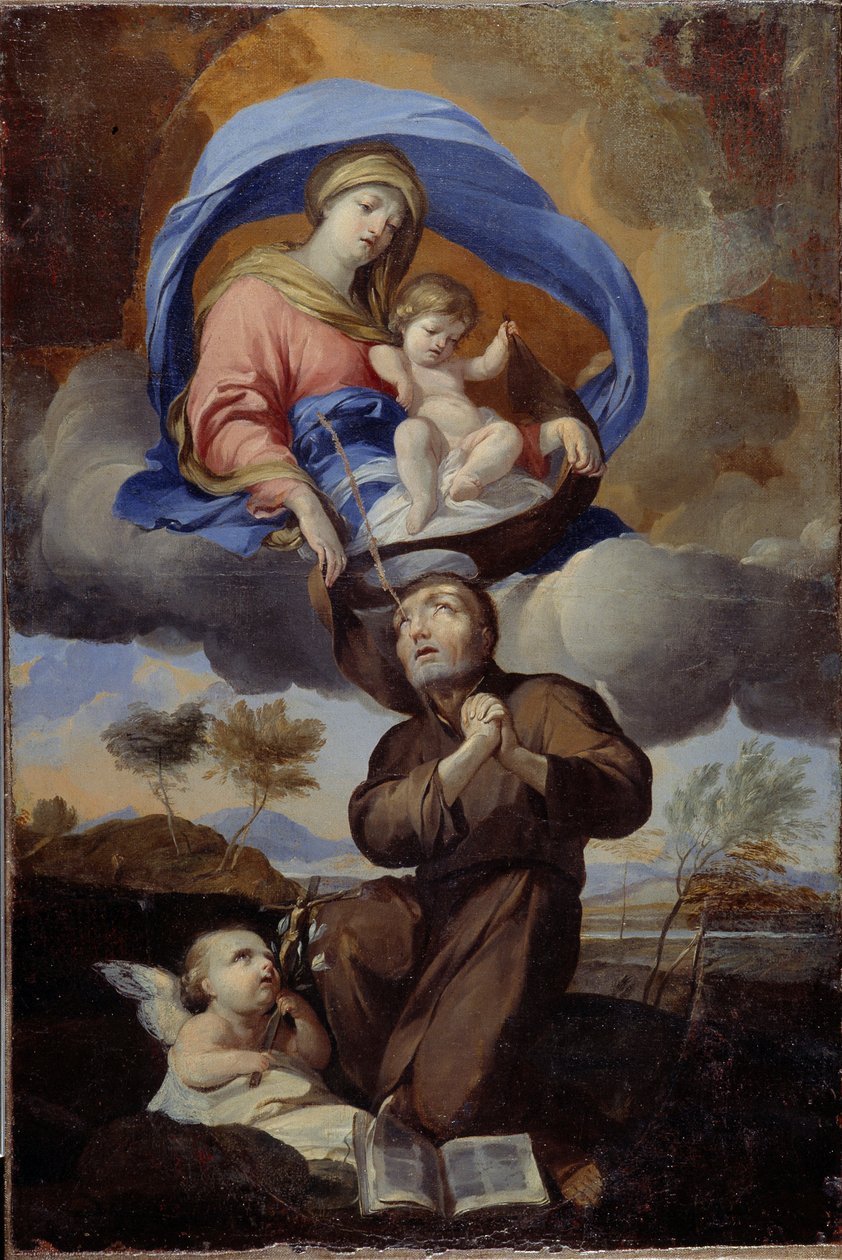 La Vierge donnant le scapulaire à Saint Simon Stock (mort en 1265) - Pierre Puget