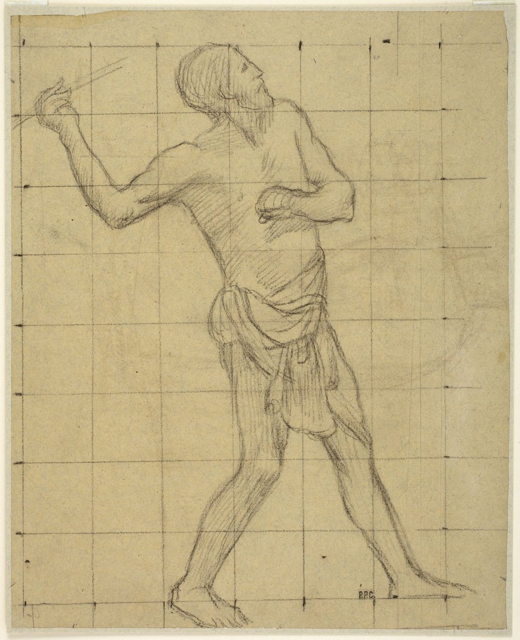 Lanceur de lance picard, étude pour Pro Patria Ludus, Amiens, Musée de Picardie - Pierre Puvis de Chavannes