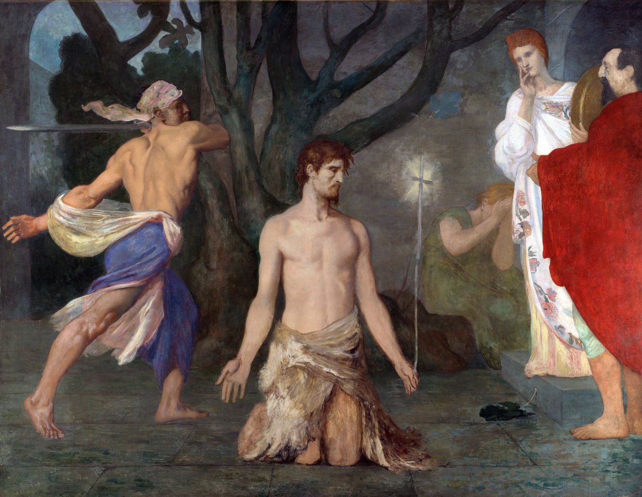 La décapitation de Saint Jean-Baptiste. Peinture de Pierre Puvis de Chavannes - Pierre Puvis de Chavannes