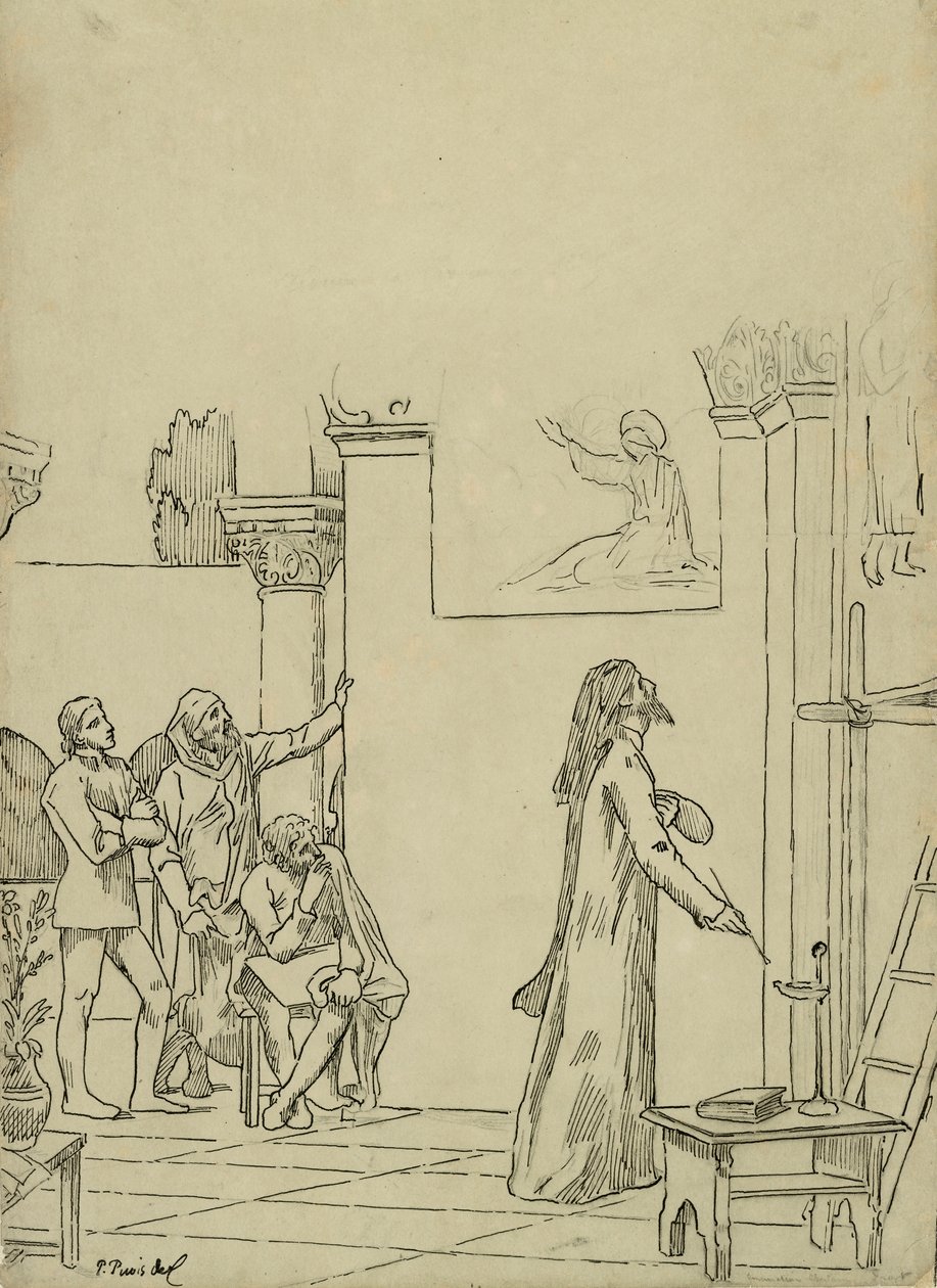 Étude pour L - Pierre Puvis de Chavannes