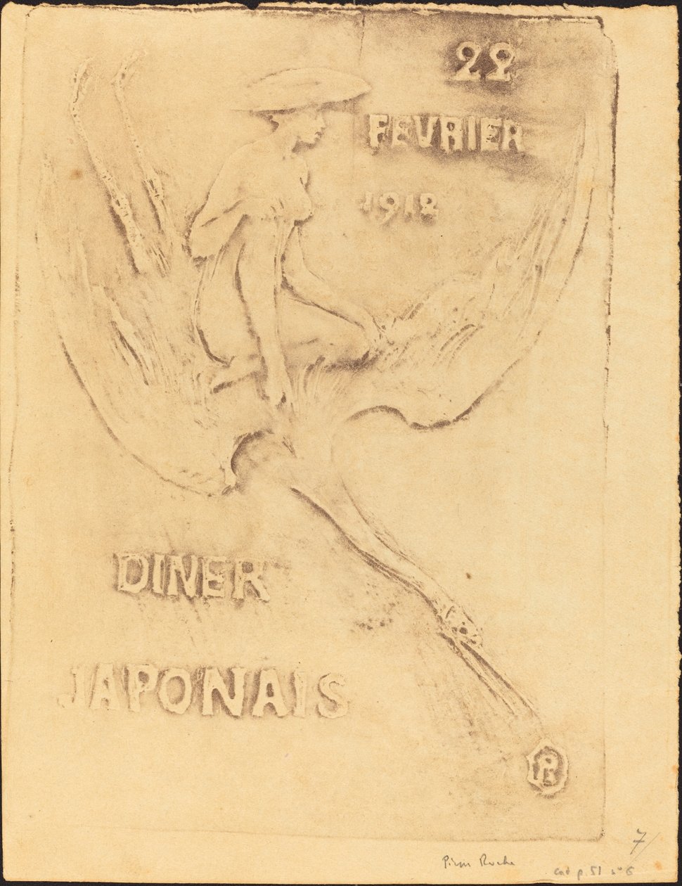 Femme et oiseau, 22 février 1912, dîner japonais - Pierre Roche