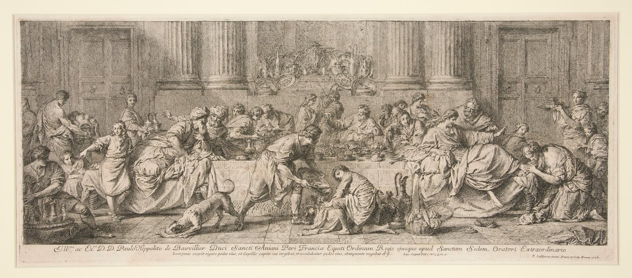 La Madeleine aux pieds de Jésus (Le banquet dans la maison de Simon le Pharisien) - Pierre Subleyras
