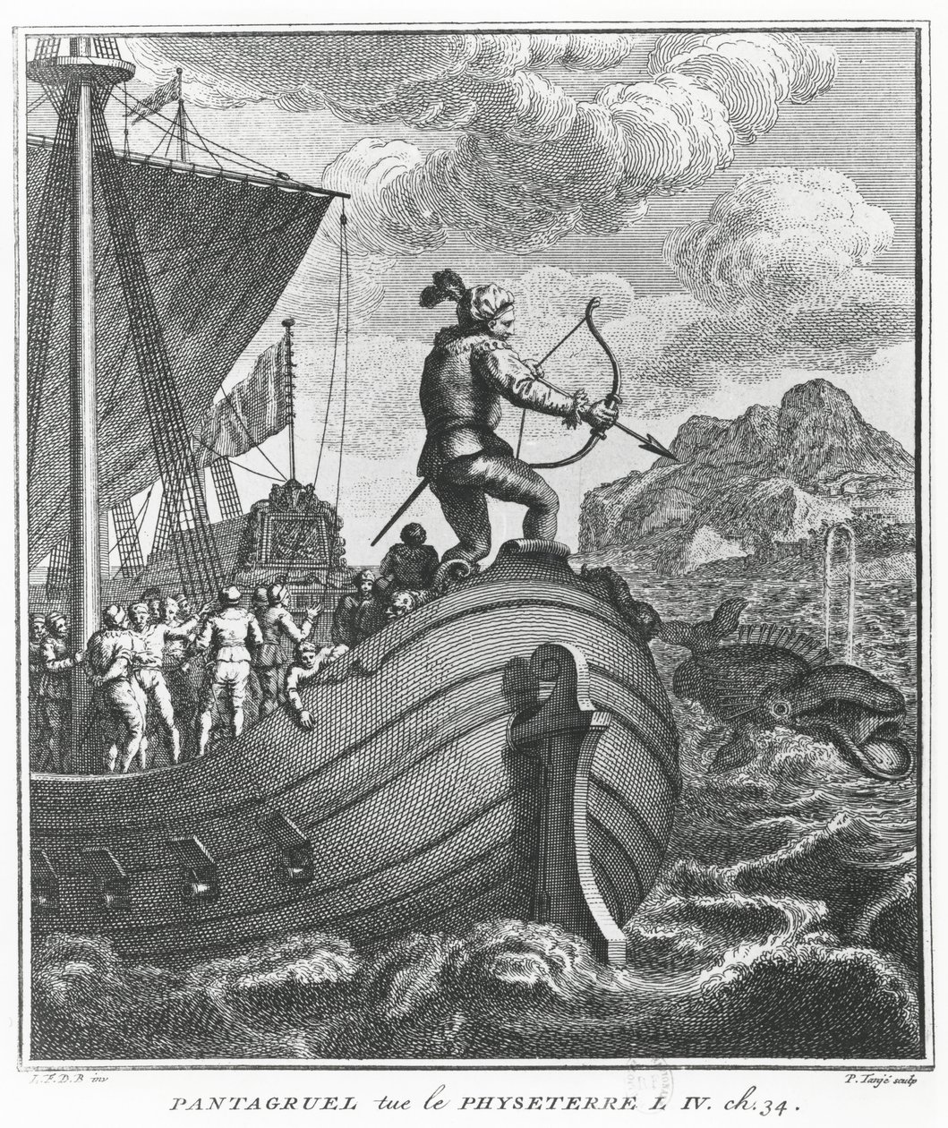 Pantagruel tue Physeter, illustration de 