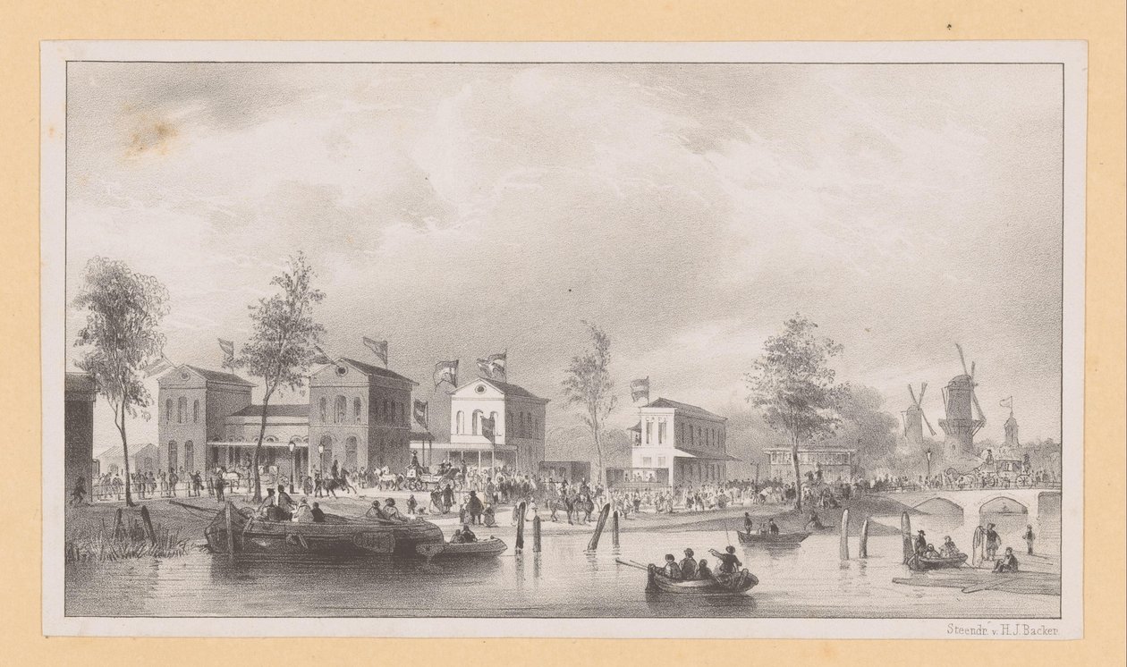 Bâtiments de la gare du Rhin à Amsterdam - Pierre Tetar van Elven (possibly)