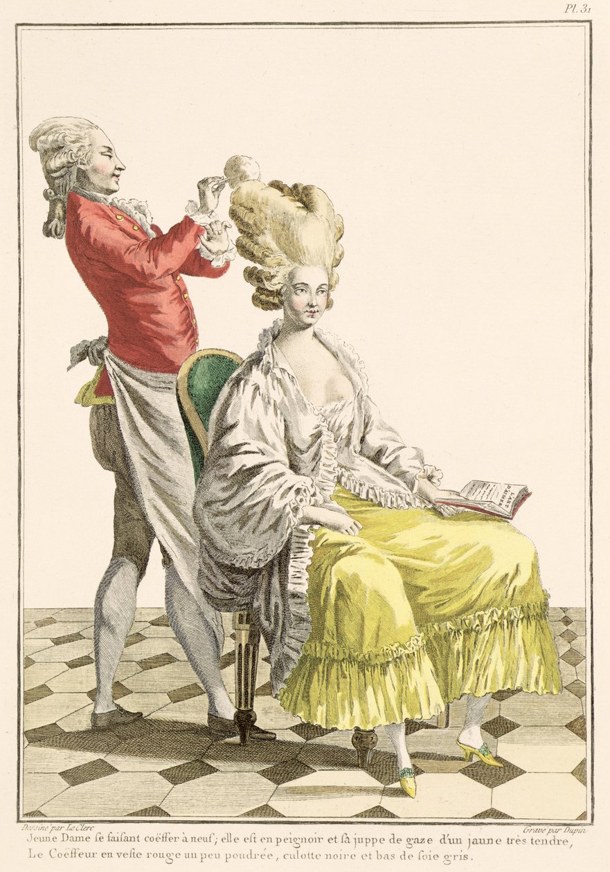 Une jeune femme en peignoir avec son coiffeur, planche 31 de 