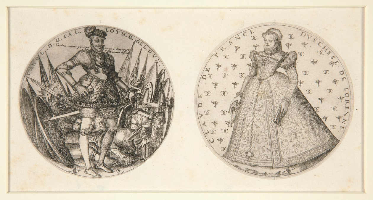 Charles III Duc de Lorraine & Claude de France - Pierre Woeiriot