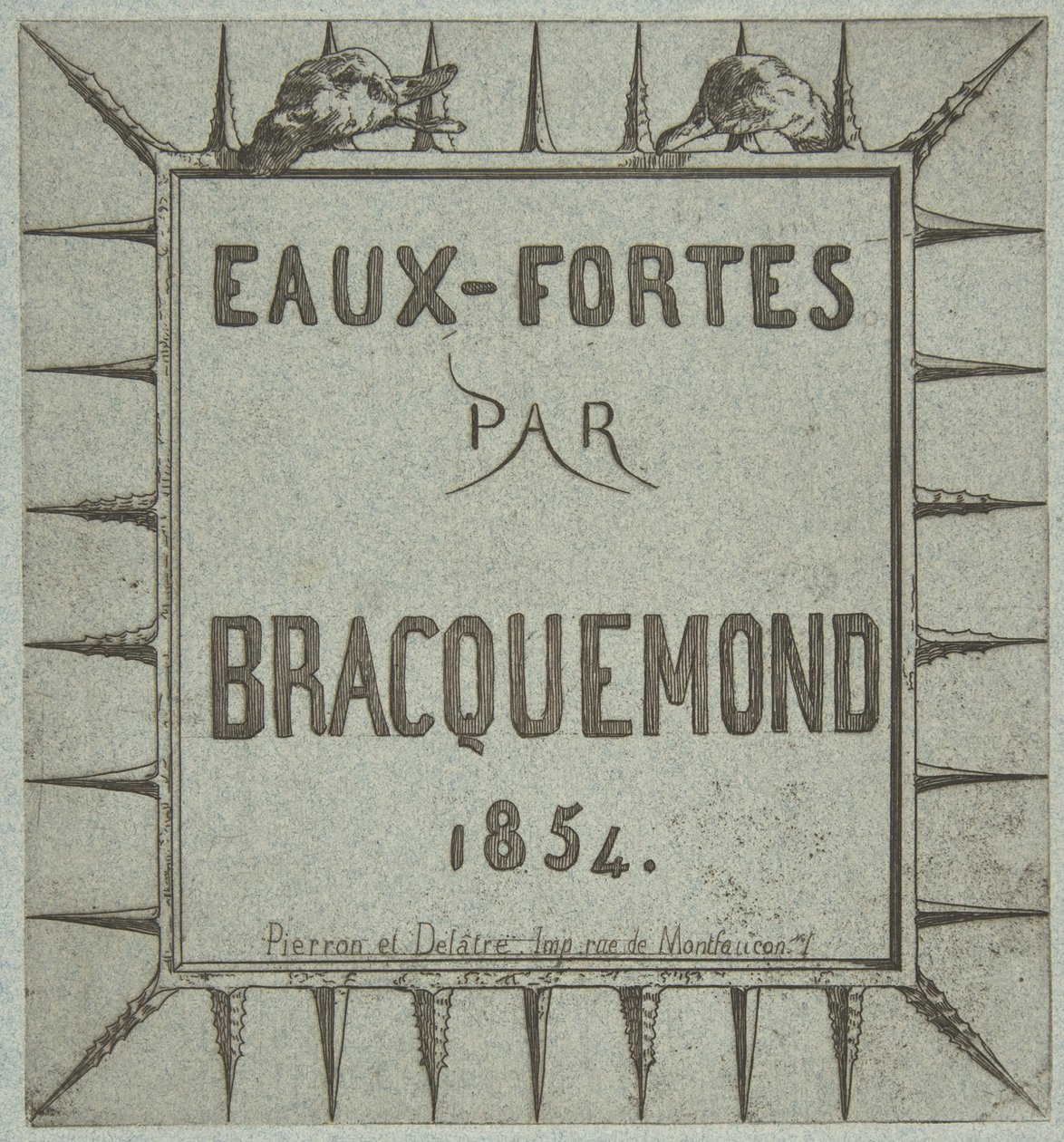Eaux-fortes par Bracquemond, 1854 - Pierron et Delâtre